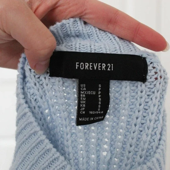 Light Blue Turtleneck Sweater - Picture 5 of 5